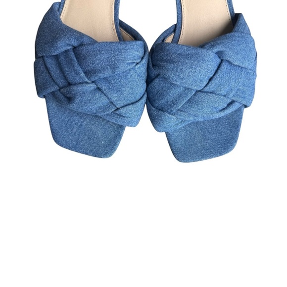 J.McLaughlin - Hannah Denim Braided Slide Sandals Sz 8.5 - Picture 4 of 10